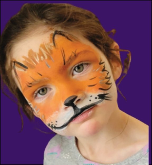 Fox Halloween face painting design by About Face Painting, Denver