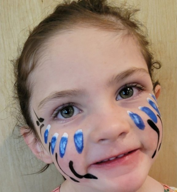 Fairy Eyes face painting design for Easter and spring events by About Face Painting, Denver